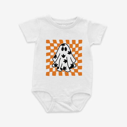 Checkered Ghosty ILY Onesie Tee