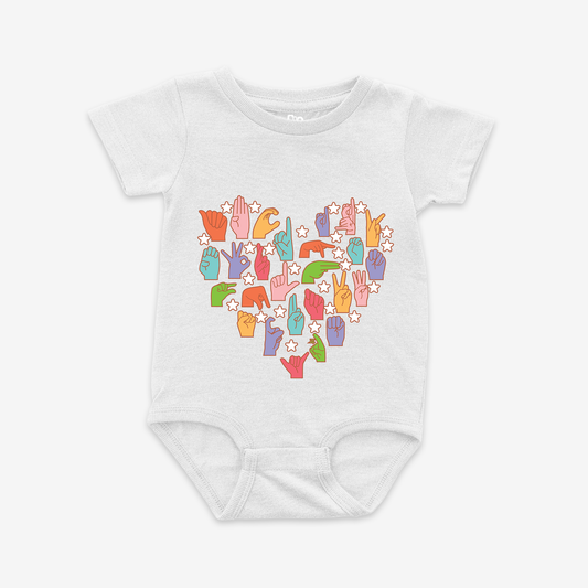 Heart of Alphabet Onesie Tee