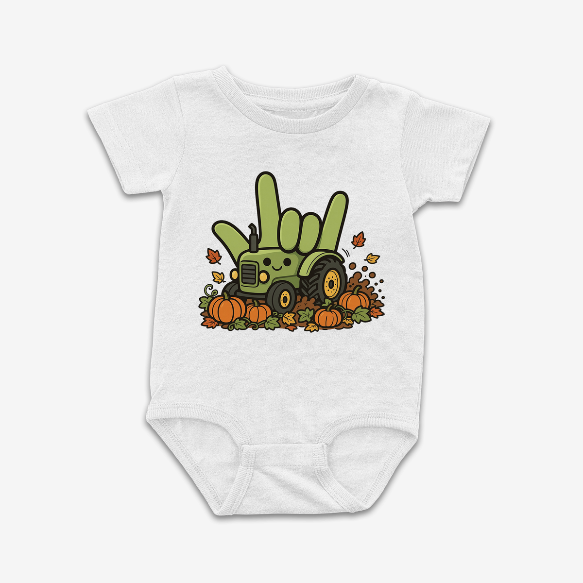 Tractor ILY Patch Onesie Tee