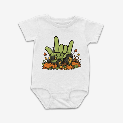 Tractor ILY Patch Onesie Tee
