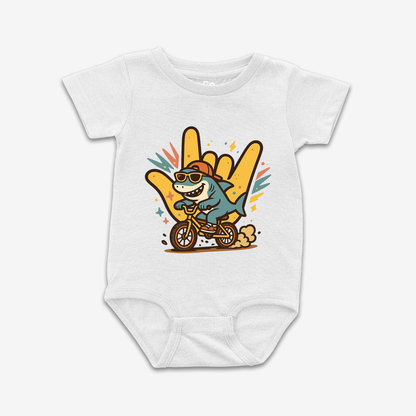 Shark Ride ILY Onesie Tee