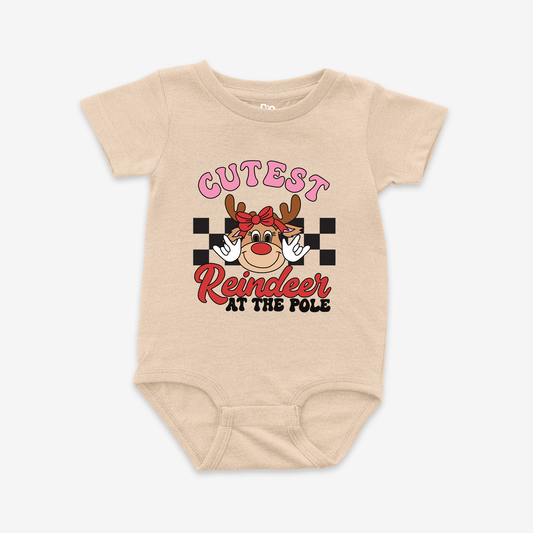 Cutest Reindeer ILY Onesie Tee