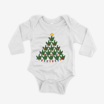 Christmas Tree Light ILY Onesie Sleeve