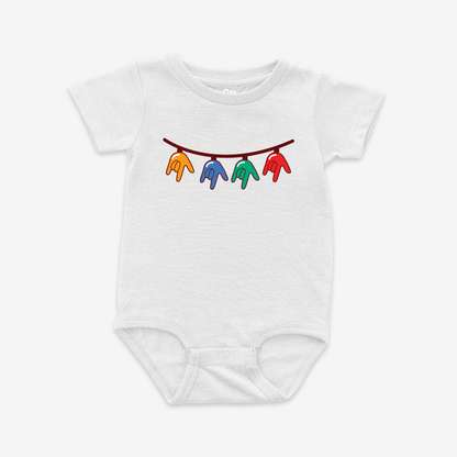 Christmas Light Bulb ILY Onesie Tee