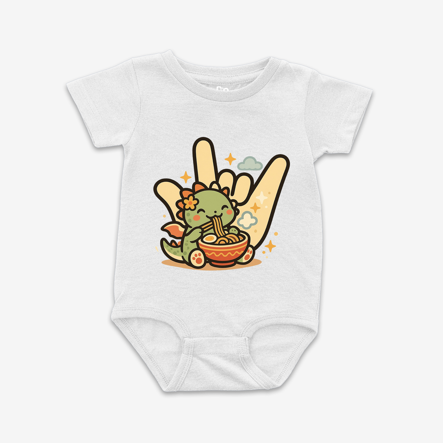 Noodly Dino ILY Onesie Tee