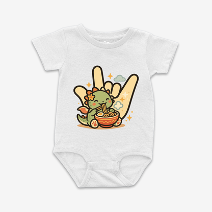 Noodly Dino ILY Onesie Tee
