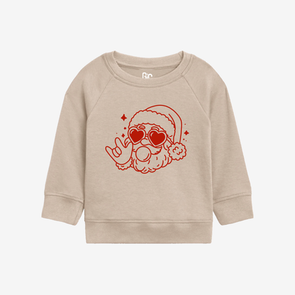 Outline Santa ILY Toddler Crewneck