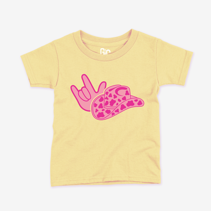 Cowgirl Pink ILY Toddler Tee