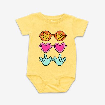 Summer Sunglass ILY Onesie Tee