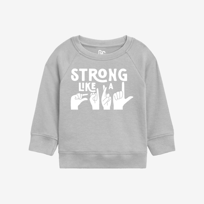 Strong Like a Girl Toddler Crewneck