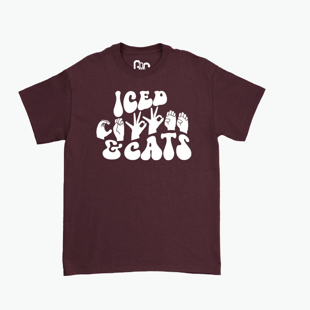 Iced Coffee & Cats Tee