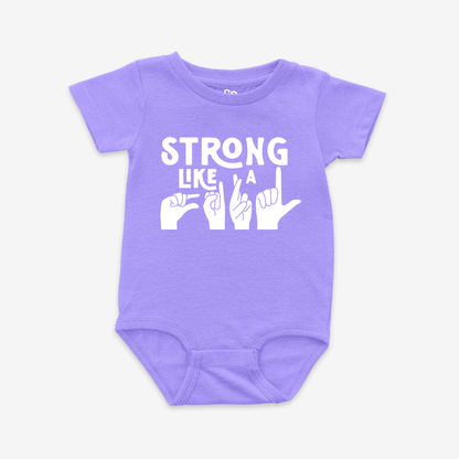 Strong Like a Girl Onesie Tee