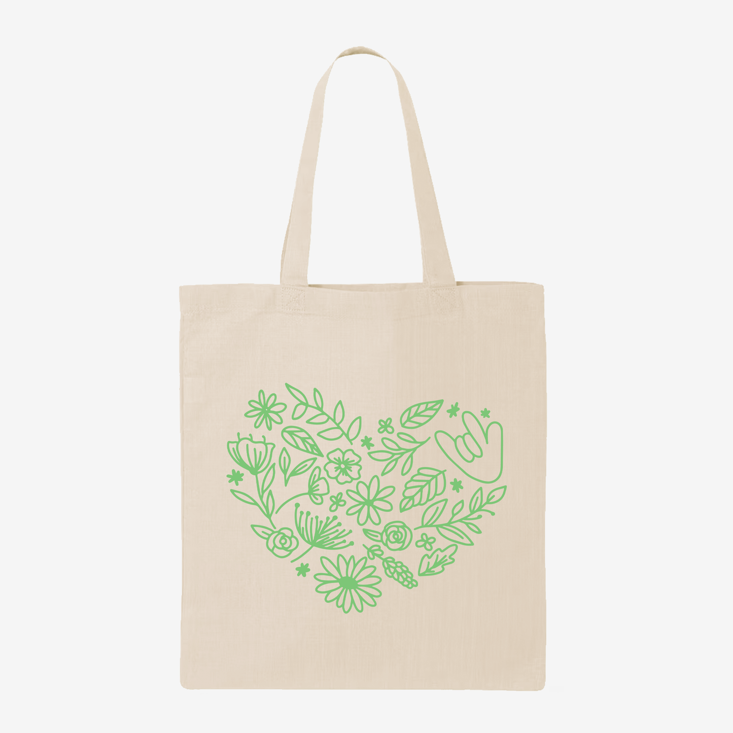 Plant ILY Doodle Tote Bag