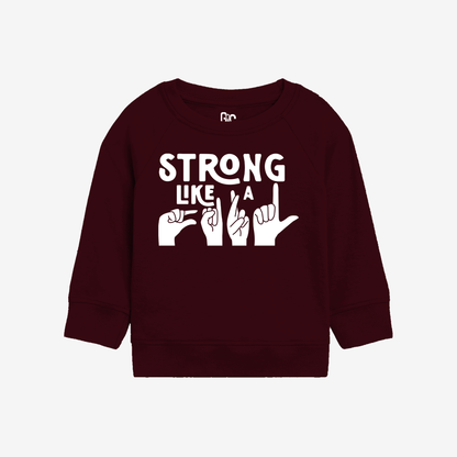 Strong Like a Girl Toddler Crewneck