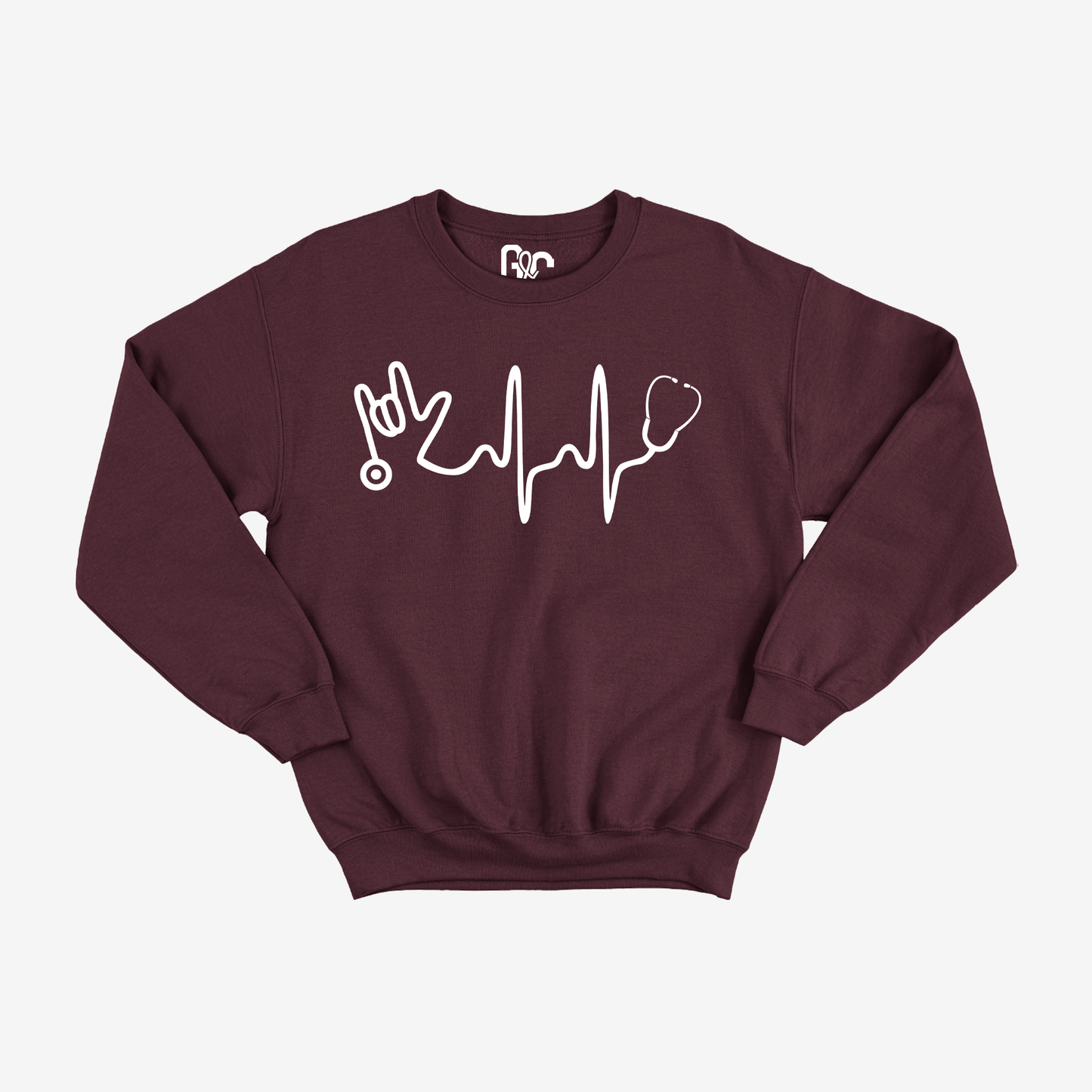Stethoscope with ILY Crewneck