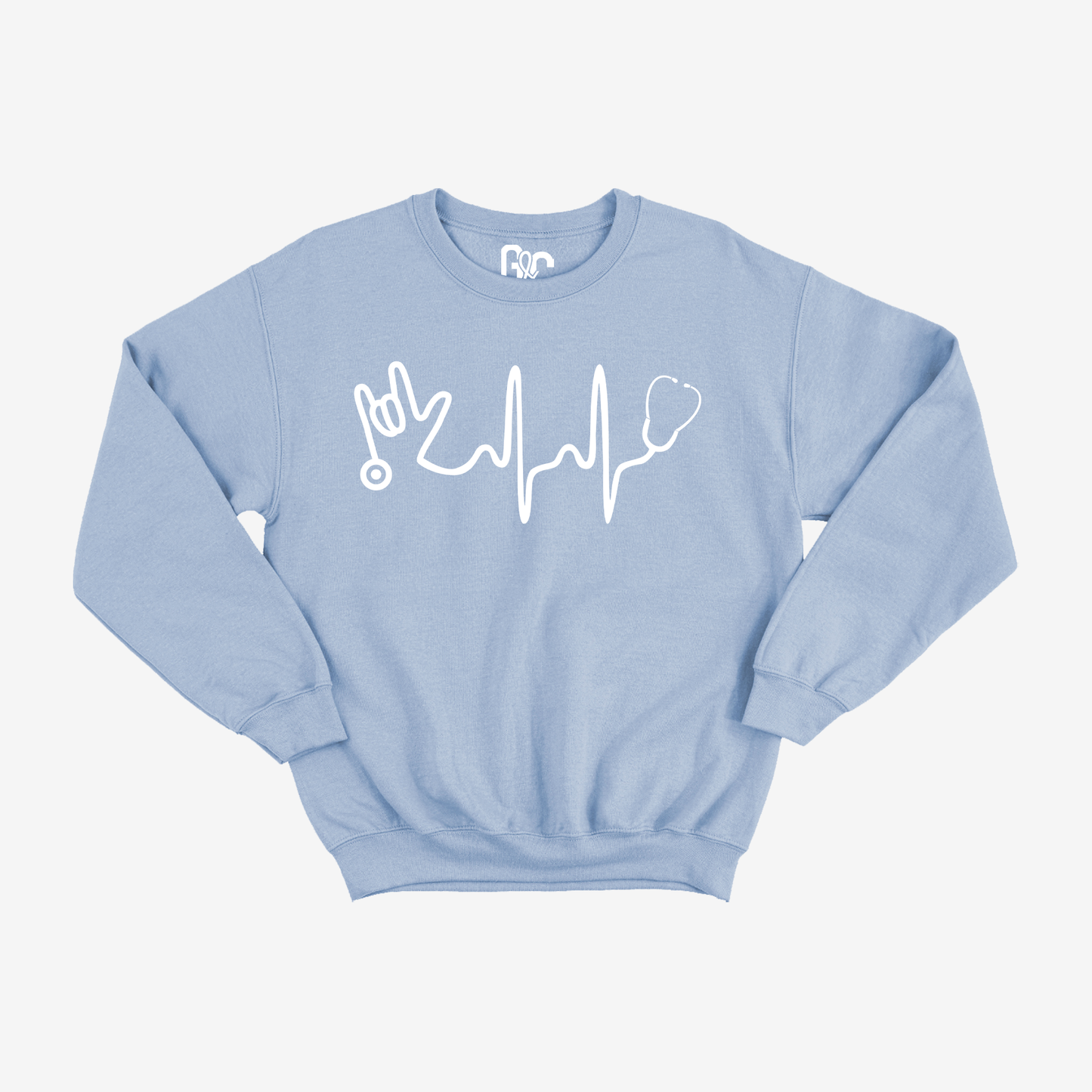 Stethoscope with ILY Crewneck