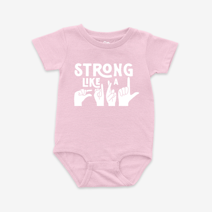 Strong Like a Girl Onesie Tee