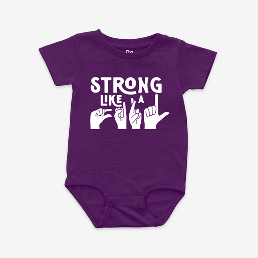 Strong Like a Girl Onesie Tee