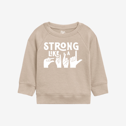 Strong Like a Girl Toddler Crewneck