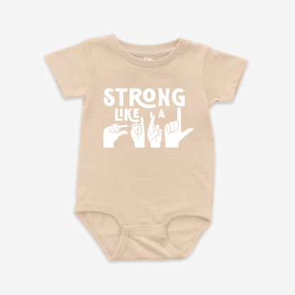 Strong Like a Girl Onesie Tee